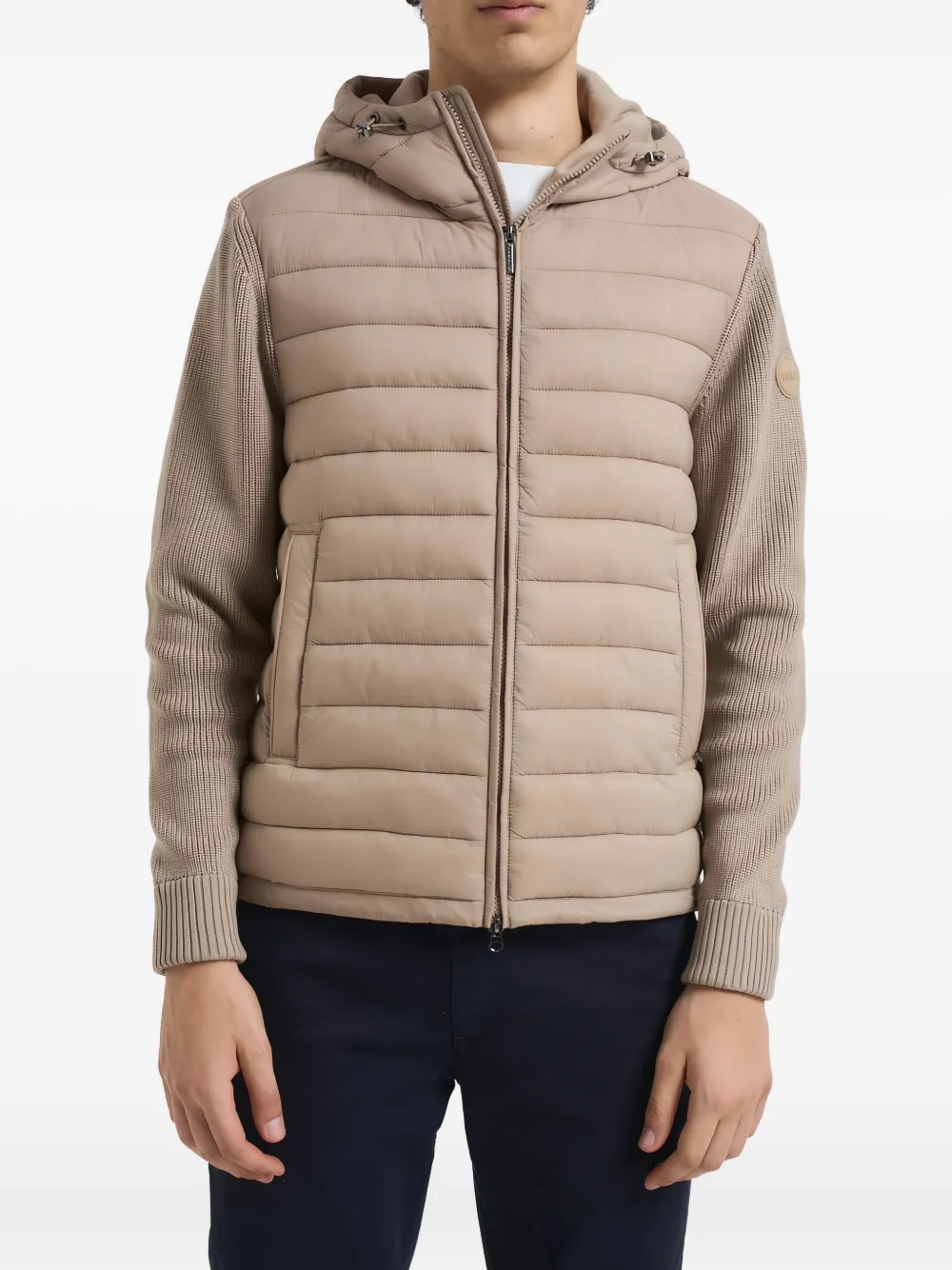 Colmar hooded ribbed coat | Neutrals | Image 1