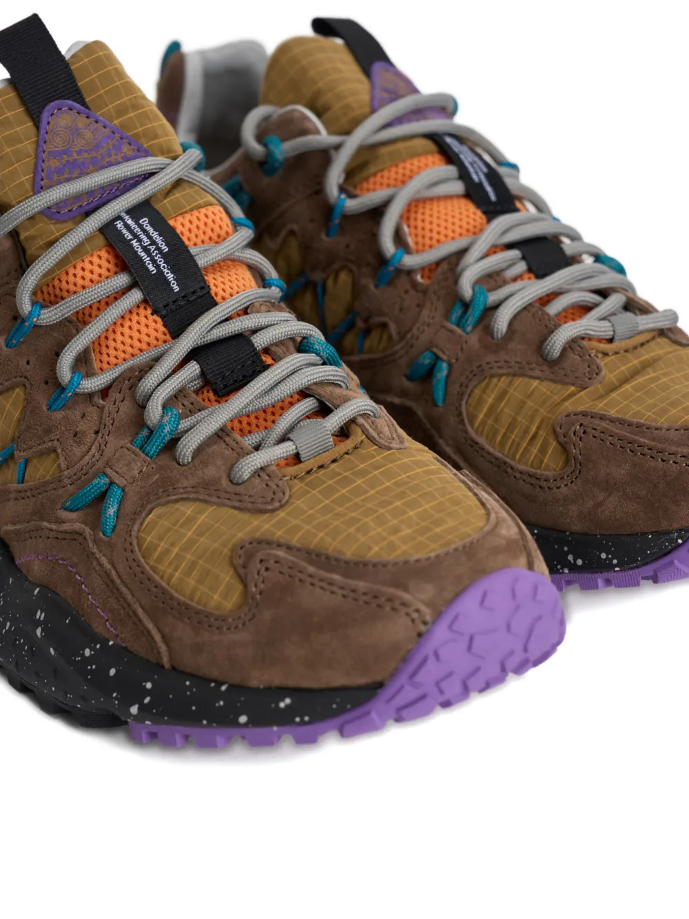 FLOWER MOUNTAIN Yamabushi vetersneakers met vlakken Bruin