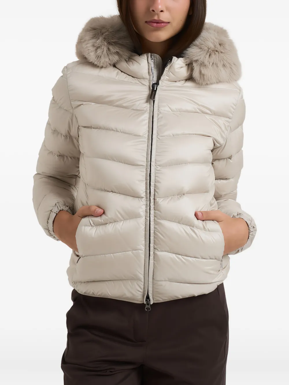 Colmar faux fur-trim hooded jacket | neutro | Image 1