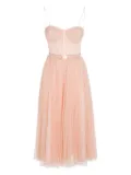 Elisabetta Franchi bustier-style tulle dress - Neutrals