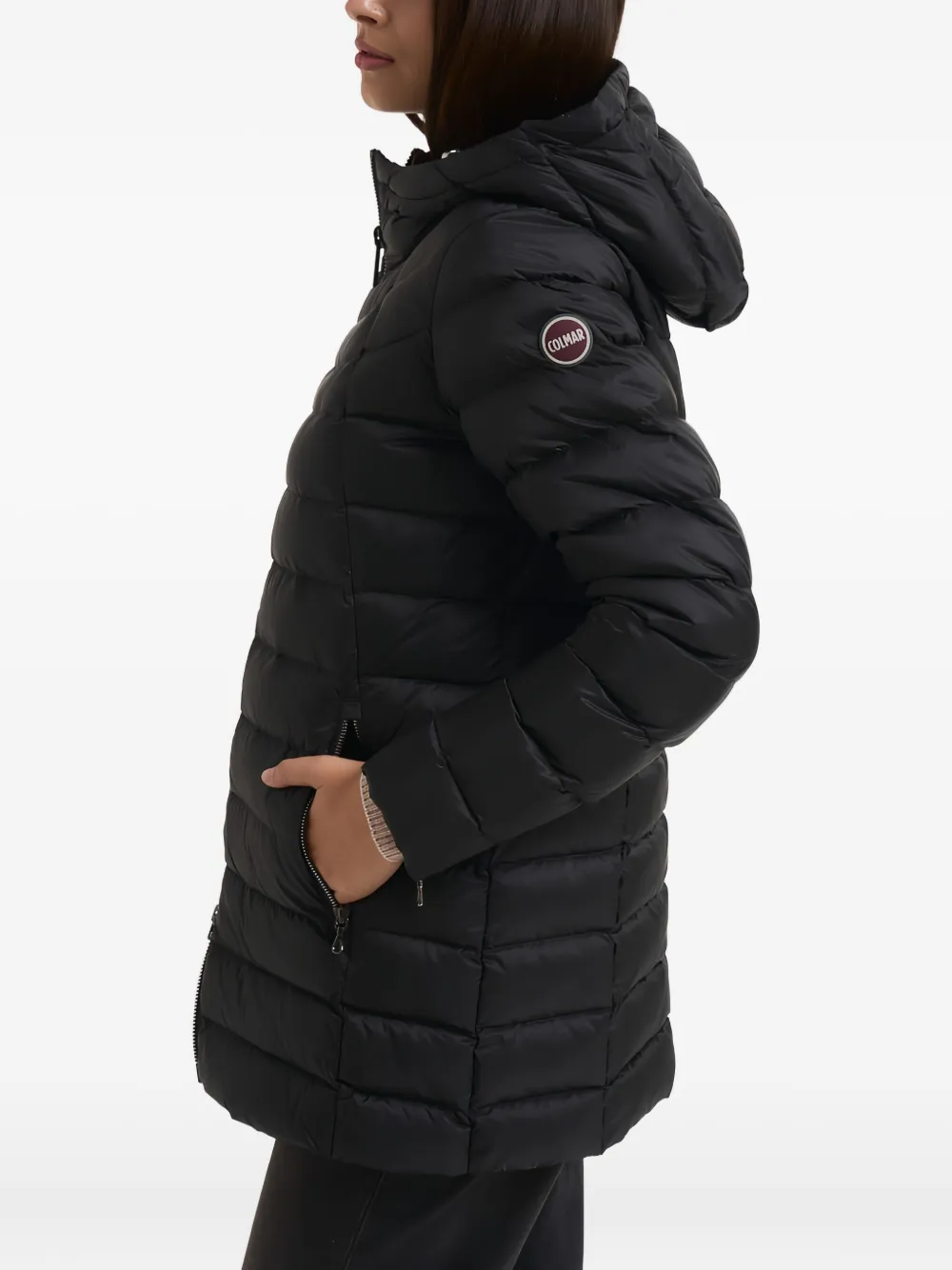 Colmar Gewatteerde jas met capuchon Zwart