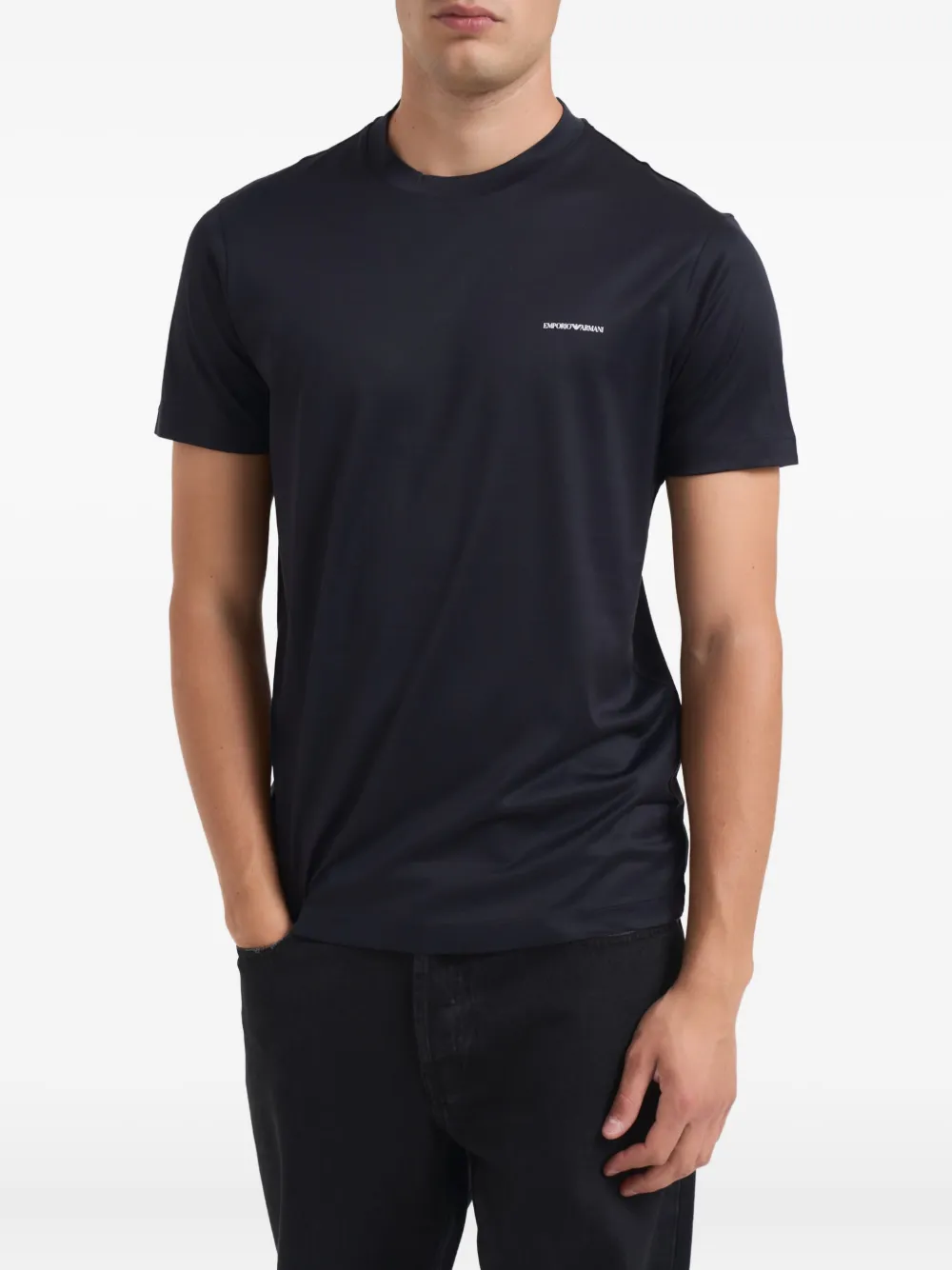Emporio Armani logo-print T-shirt - Blu