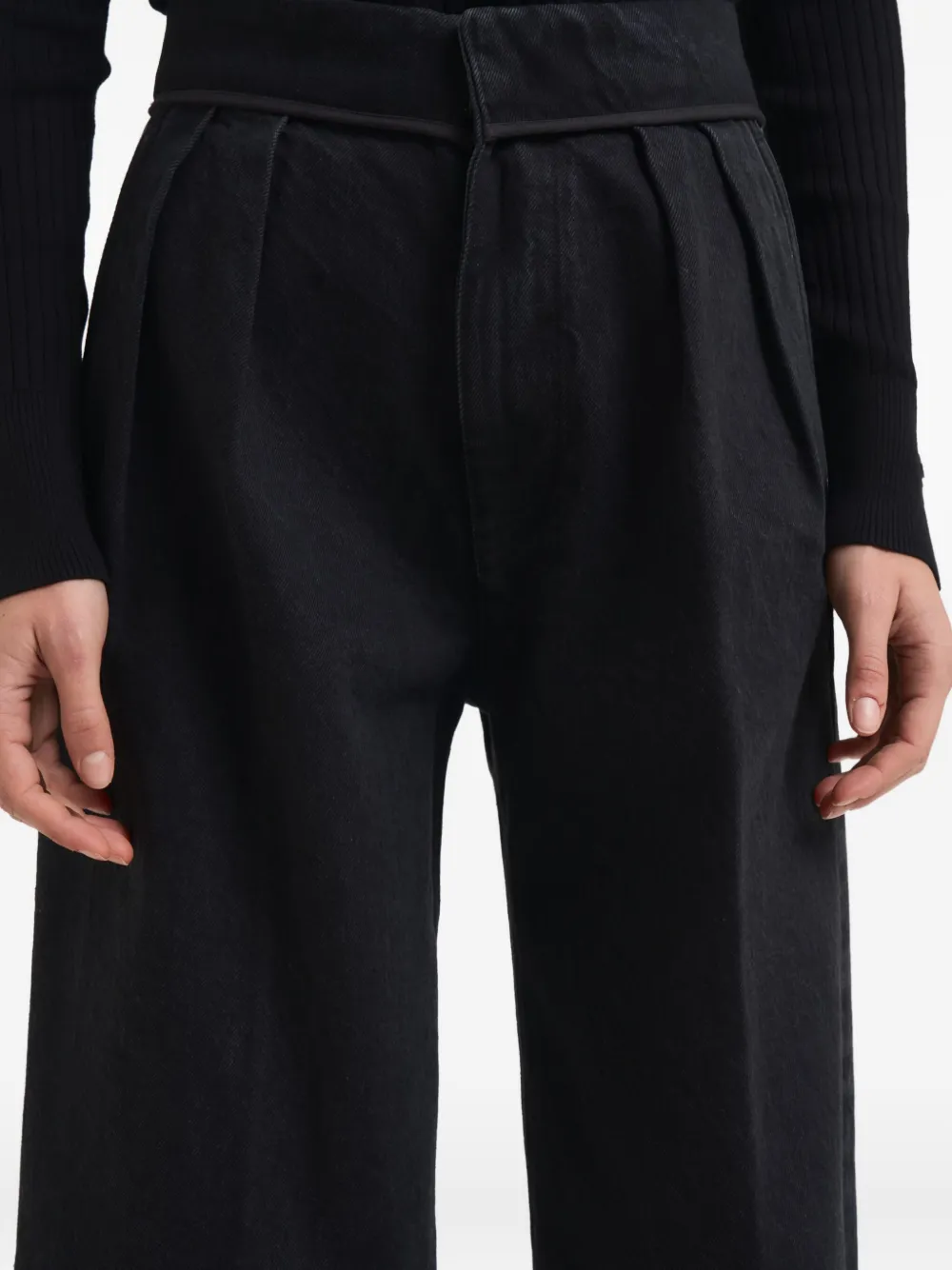 Forte Geplooide jeans Zwart