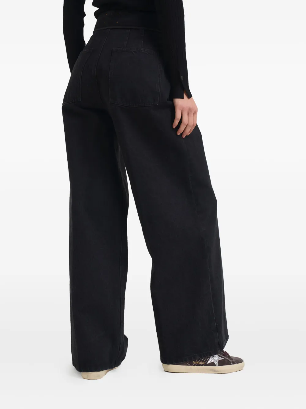 Forte Geplooide jeans Zwart