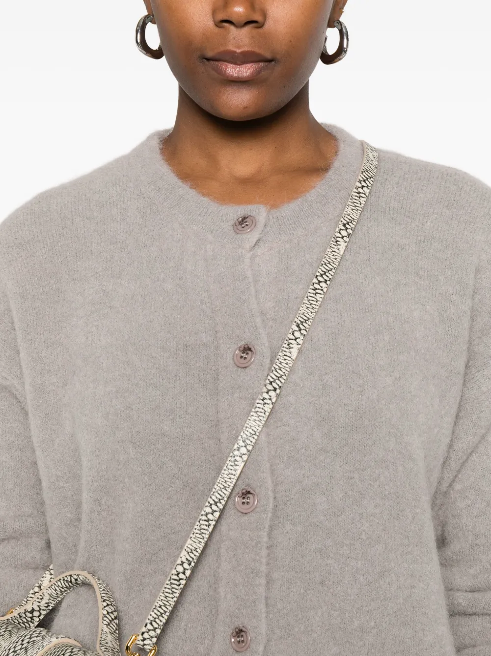 So Allure Wool Cardigan In Gray