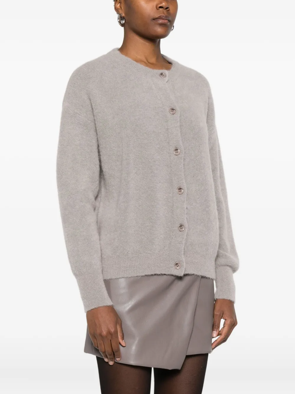 So Allure Wool Cardigan In Gray