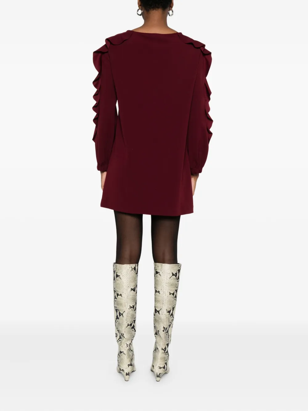 SO ALLURE Jurk met ruches Rood