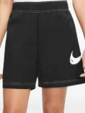 Nike Swoosh high-waisted loose shorts - Black