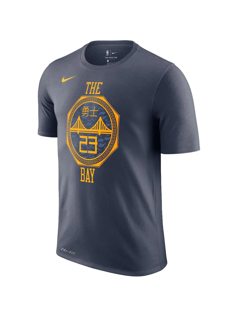 Nike x GSW The Bay T-shirt met grafische print Blauw