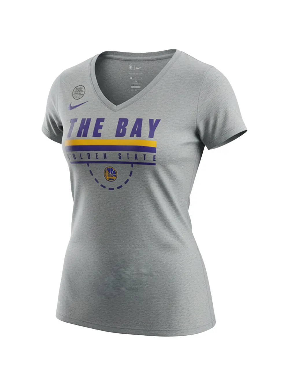 Nike NBA Golden State Warriors The Bay V-neck T-shirt - Grigio