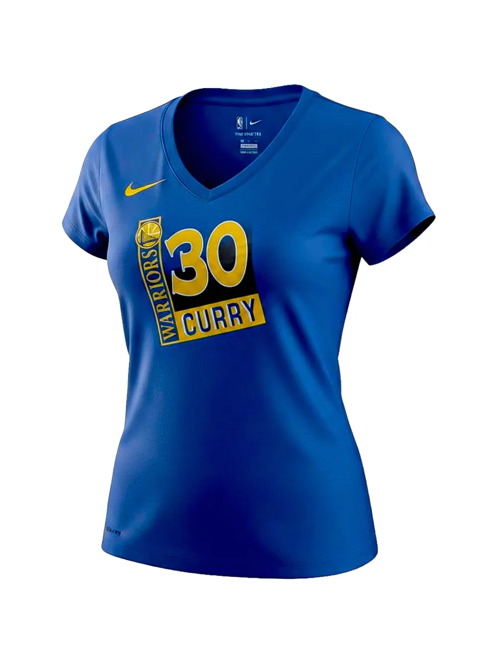 Nike x NBA Golden State Warriors Stephen Curry T-Shirt mit V-Ausschnitt - Blau