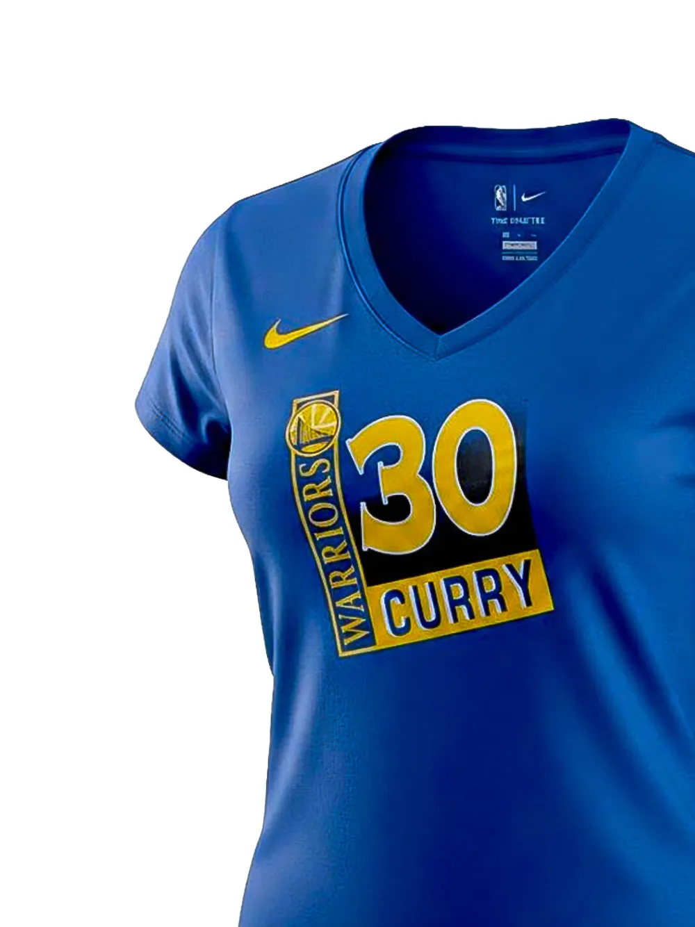 Nike x NBA Golden State Warriors Stephen Curry T-shirt met V-hals Blauw