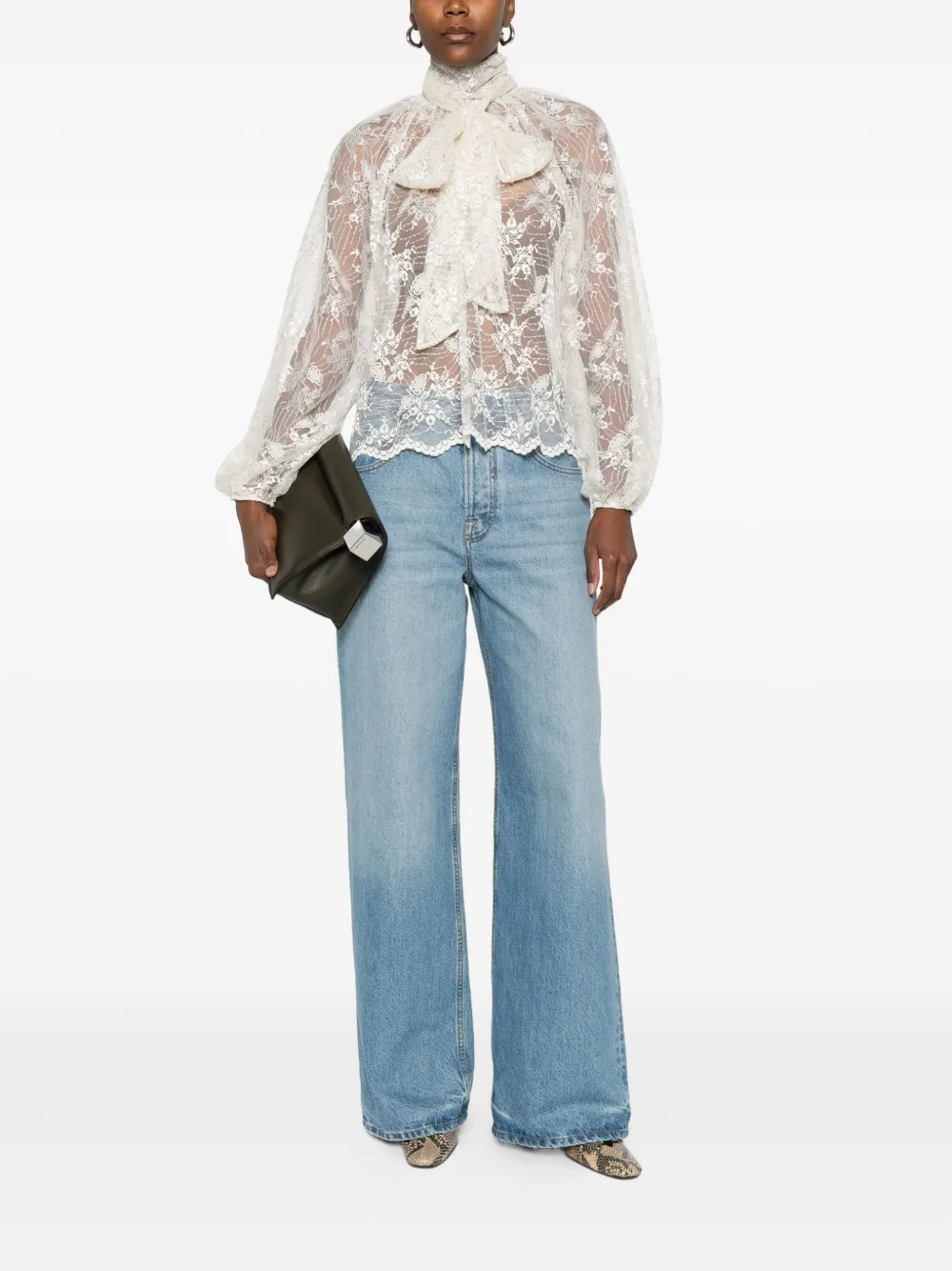 SO ALLURE high-neck lace blouse | Blouses | Image 2