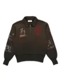 Samuel Zelig Varsity half-zip polo shirt - Black