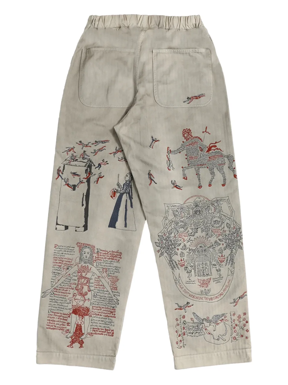 Samuel Zelig Medieval print trousers - Grijs