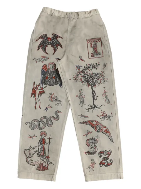 Samuel Zelig Medieval print trousers