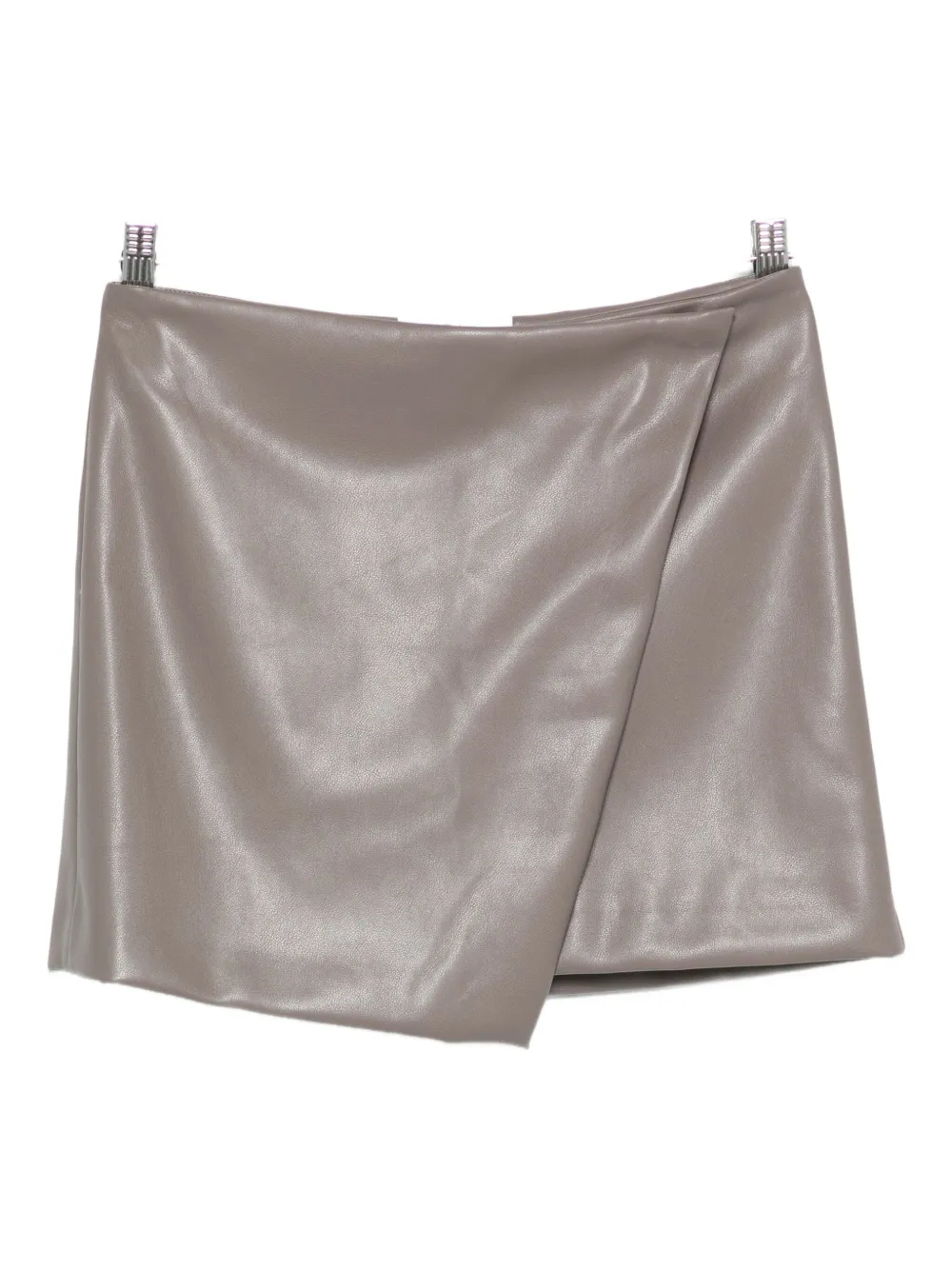 SO ALLURE faux-leather skirt | Silver | Image 1