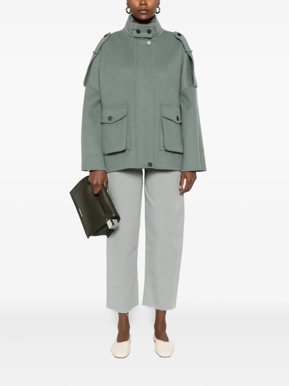 SO ALLURE cotton trousers - Grijs