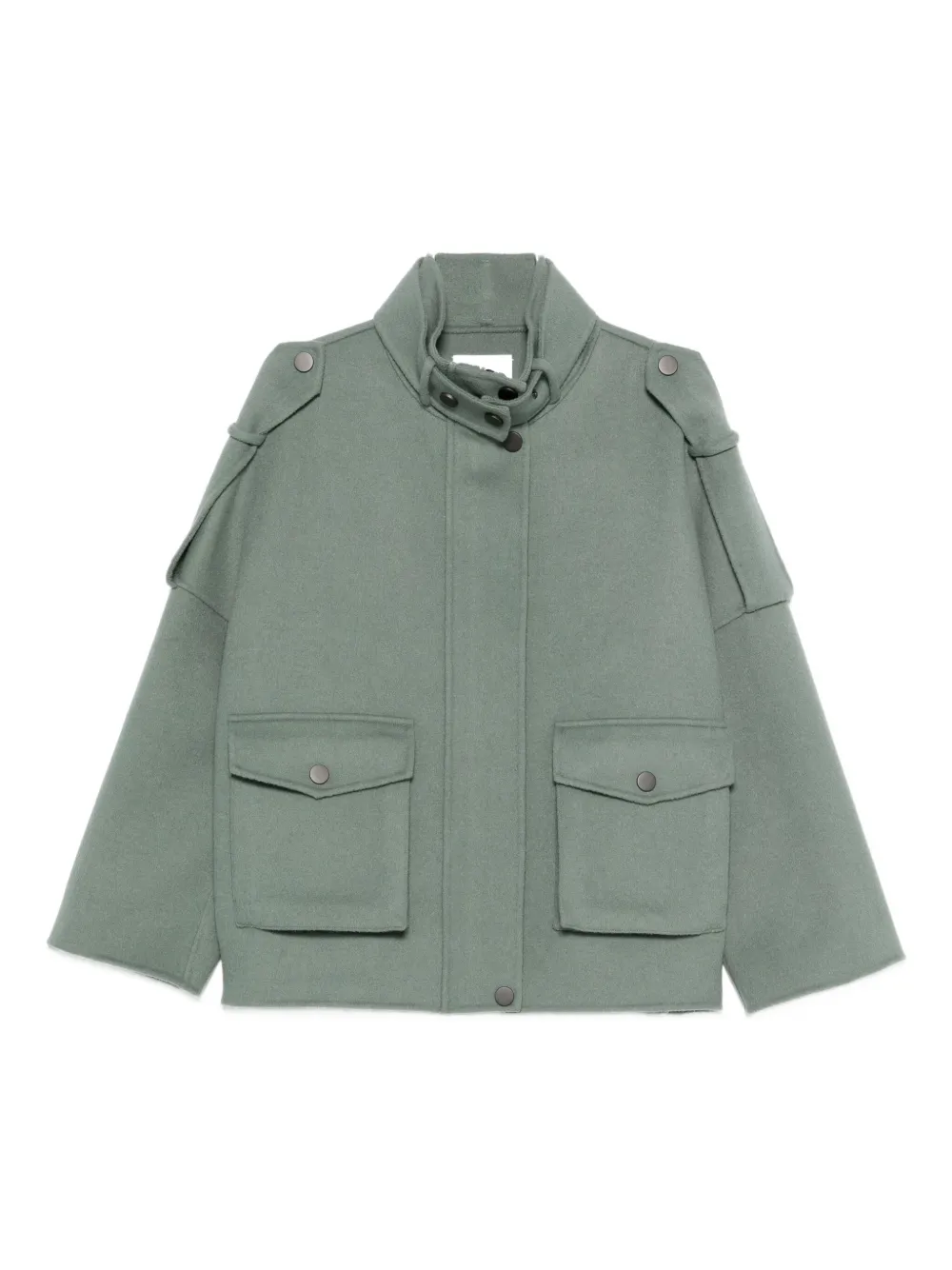 So Allure Wool-blend Coat In Green