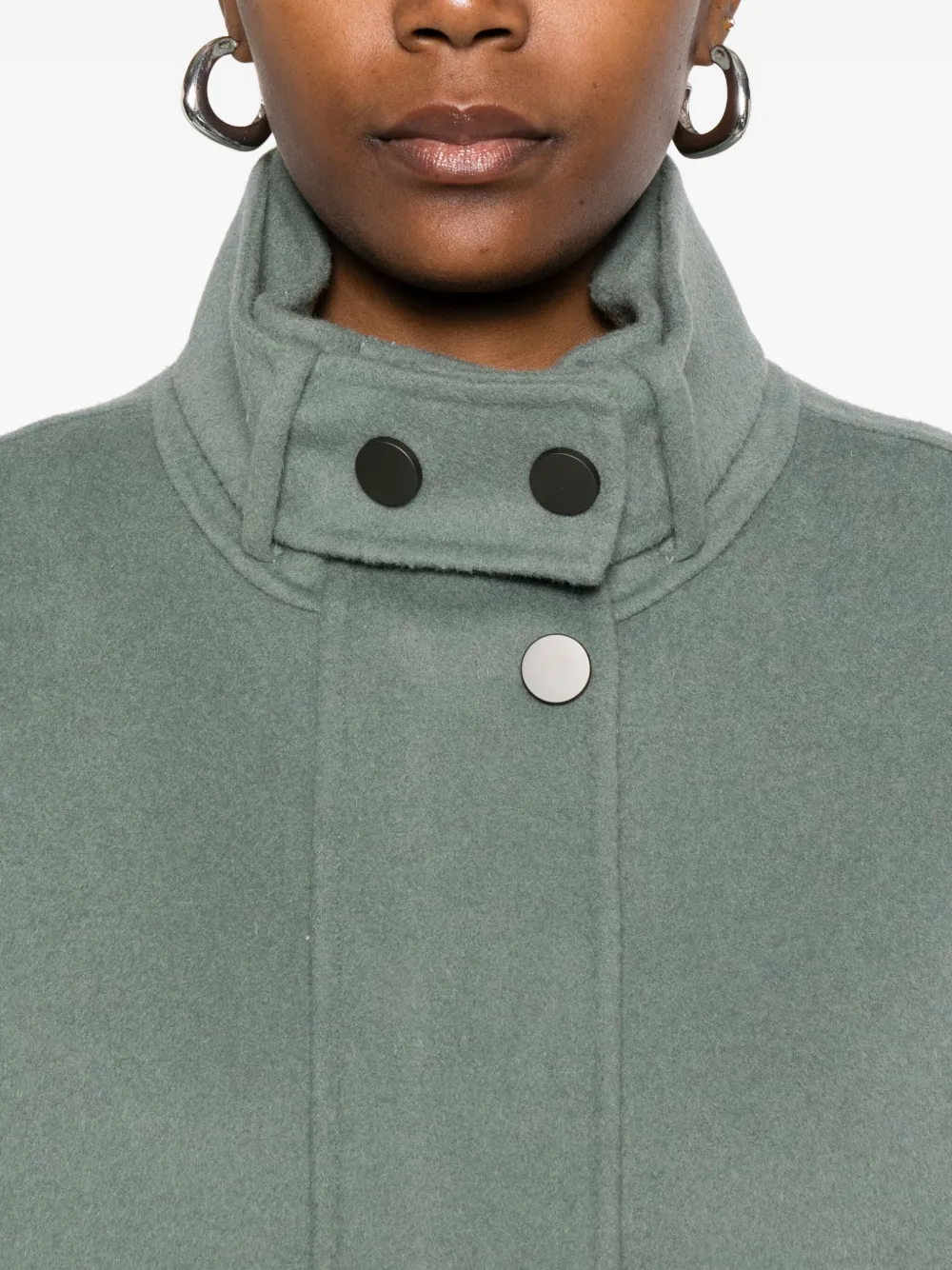 So Allure Wool-blend Coat In Green