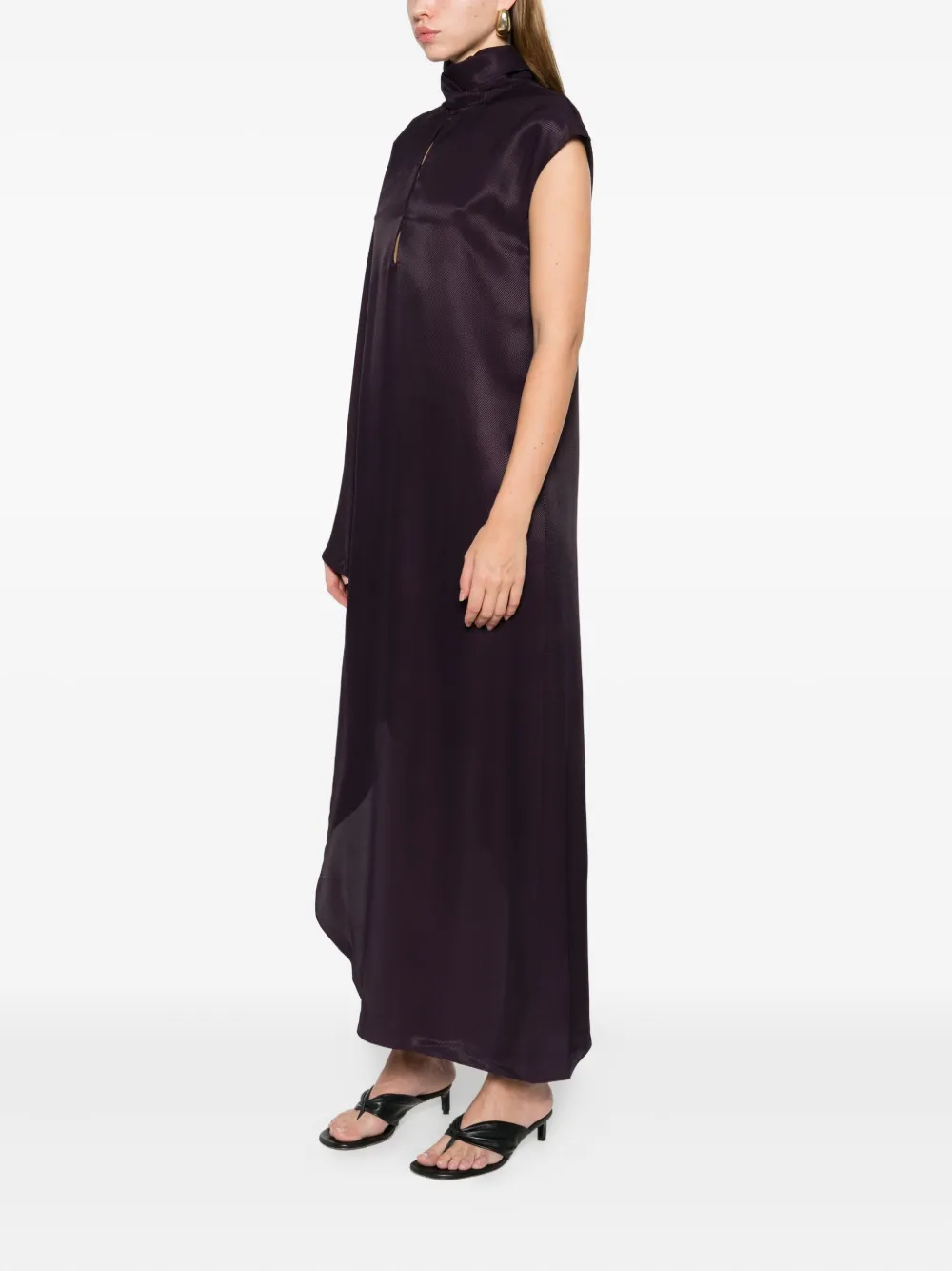 HERSKIND Asymmetrische jurk met ruches Paars