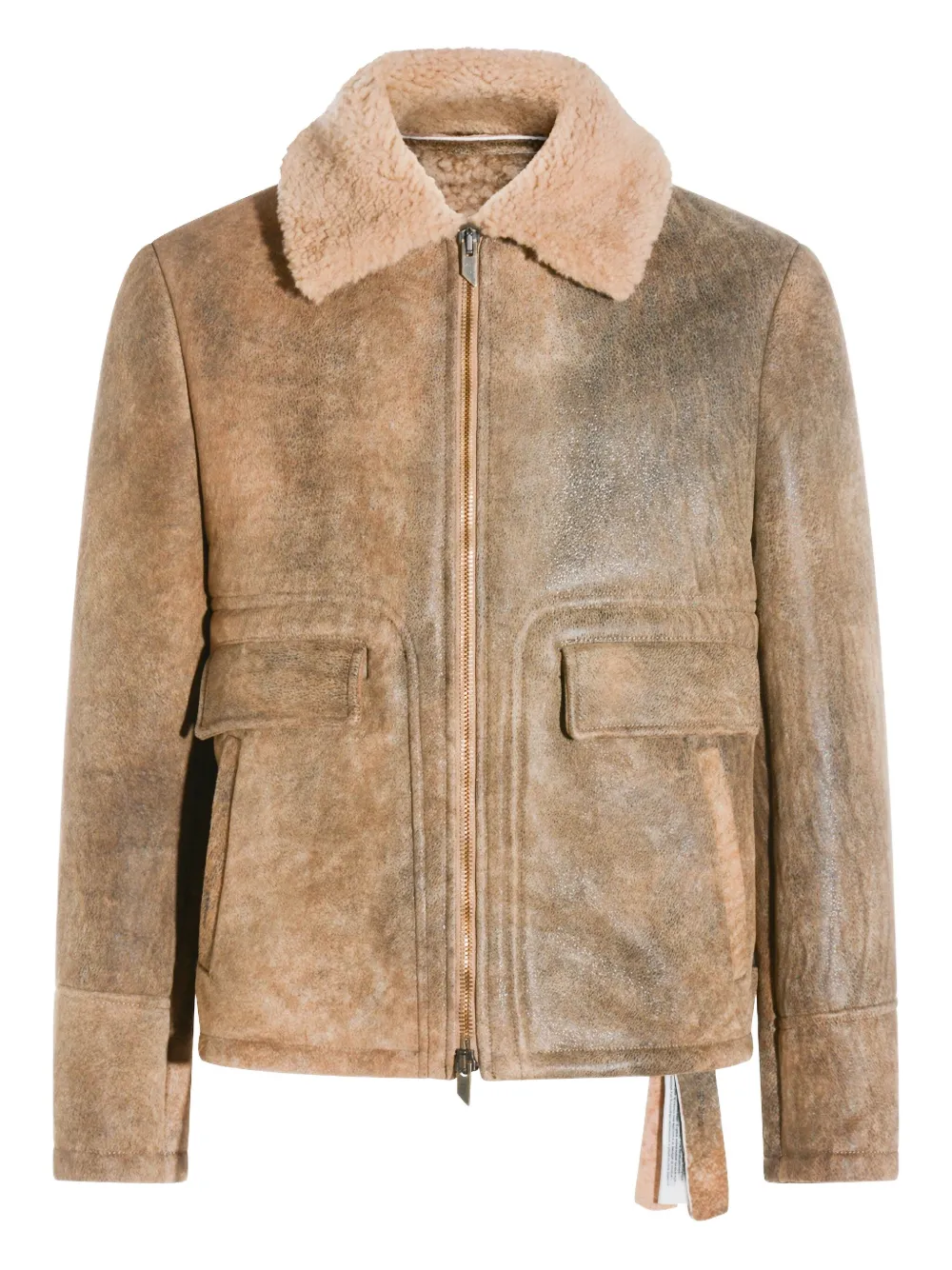 Salvatore Santoro shearling collar pocket jacket | Neutrals | Image 1
