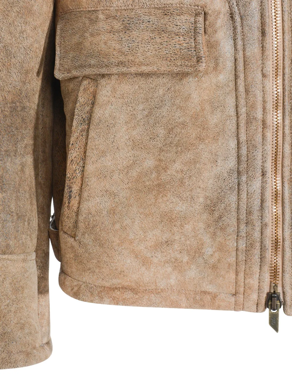 Salvatore Santoro Shearling Collar Pocket Jacket In Green