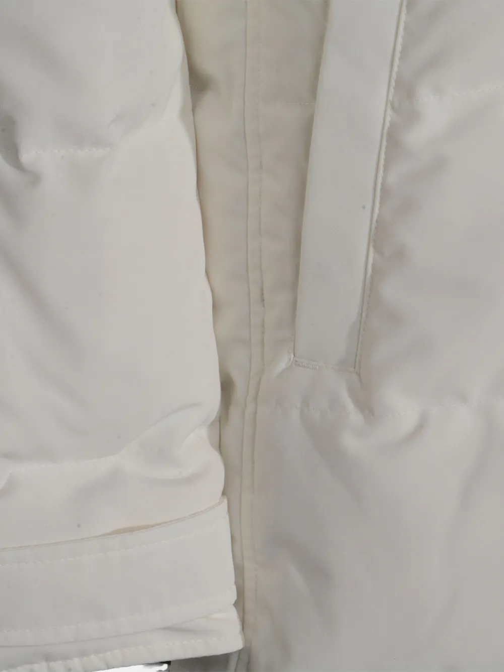 Canada Goose Button Hooded Coat In White
