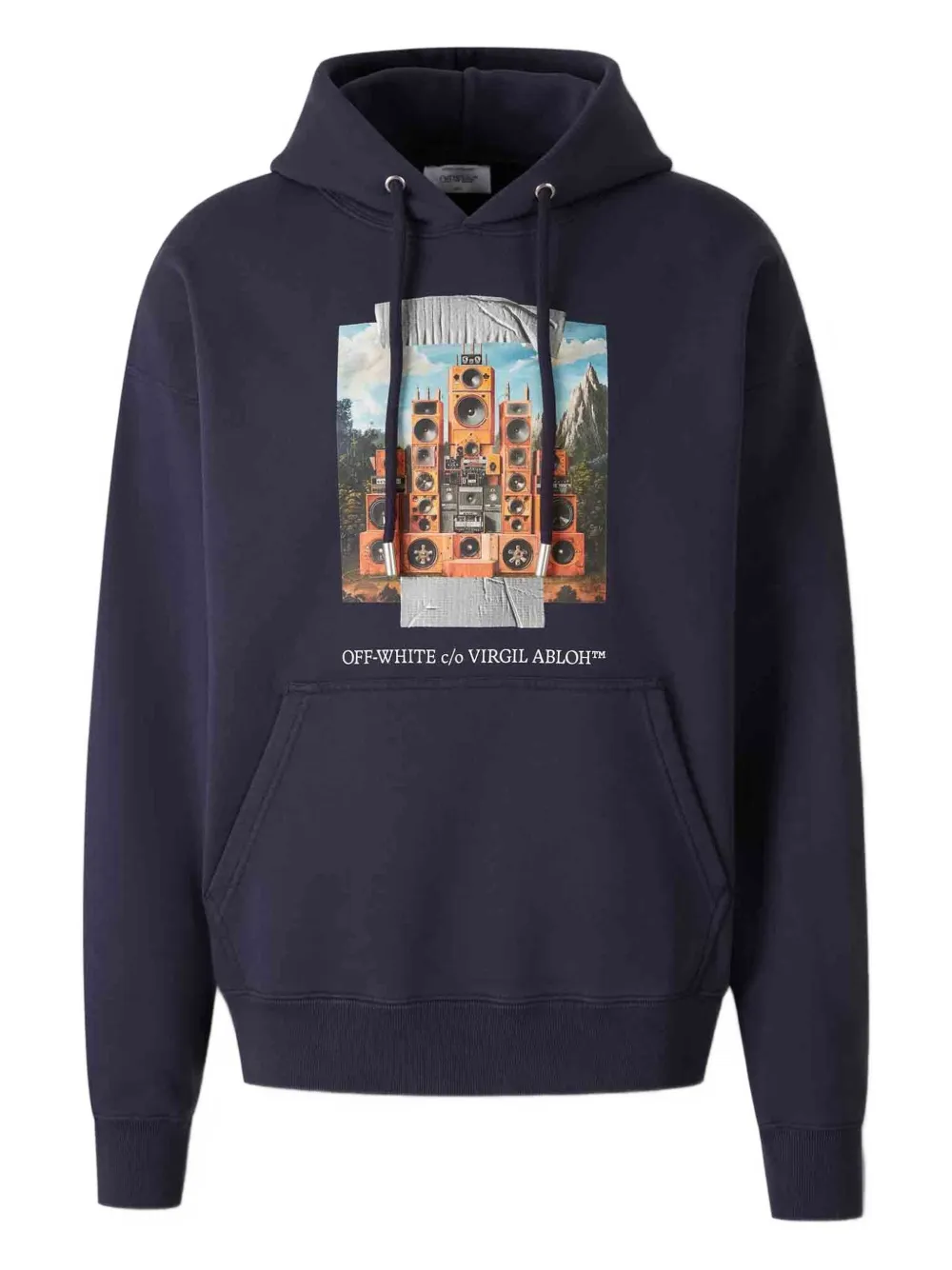 Off-white Graphic-print Hoodie In Black