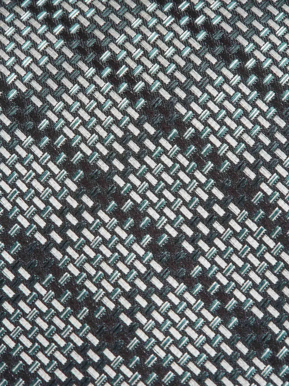 Zegna Patterned Silk Tie In Black