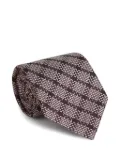 Zegna patterned silk tie - Red