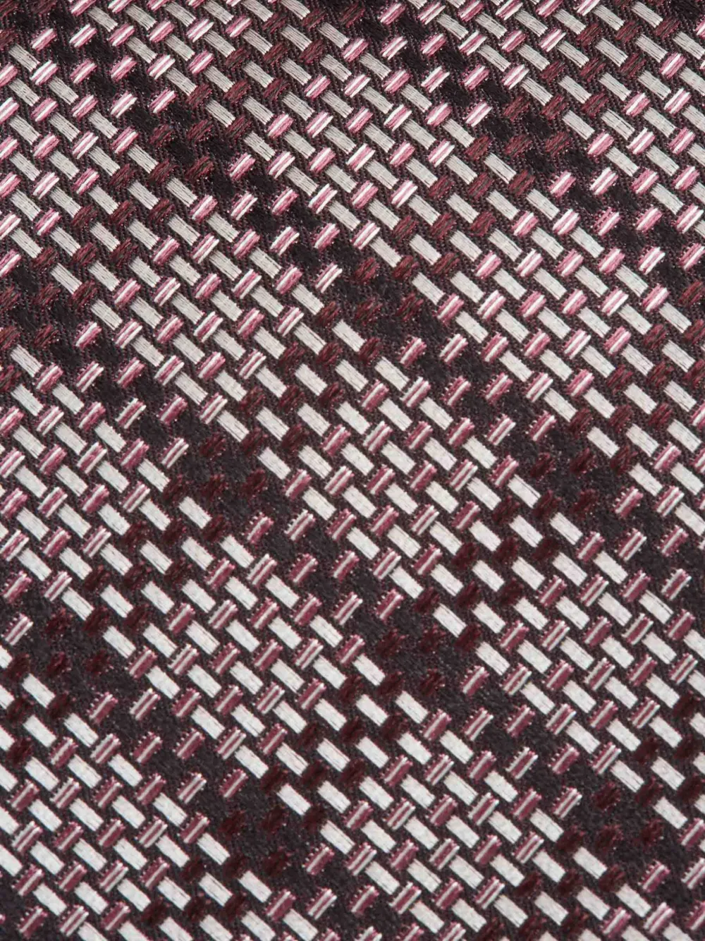 Zegna Patterned Silk Tie In Brown
