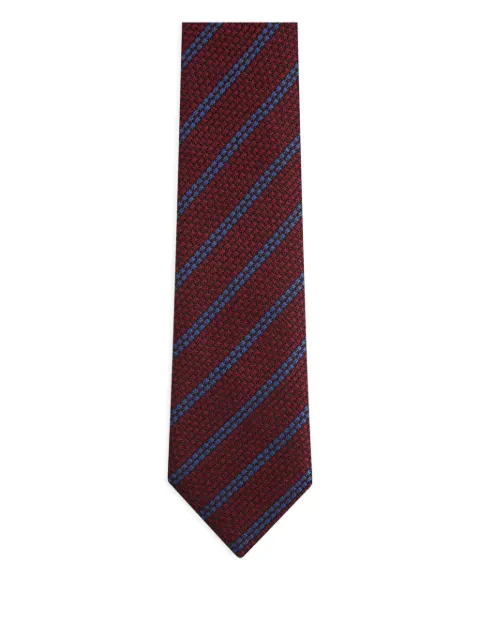 Zegna corbata de seda con motivo