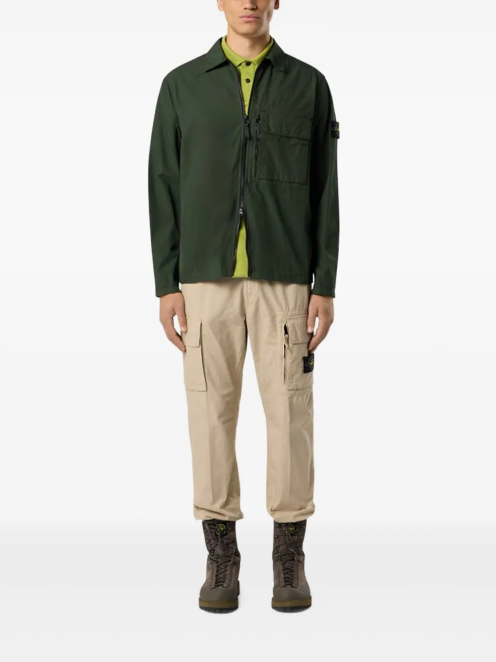 Stone Island logo-patch shirt jacket | Shirt Jackets | Image 2