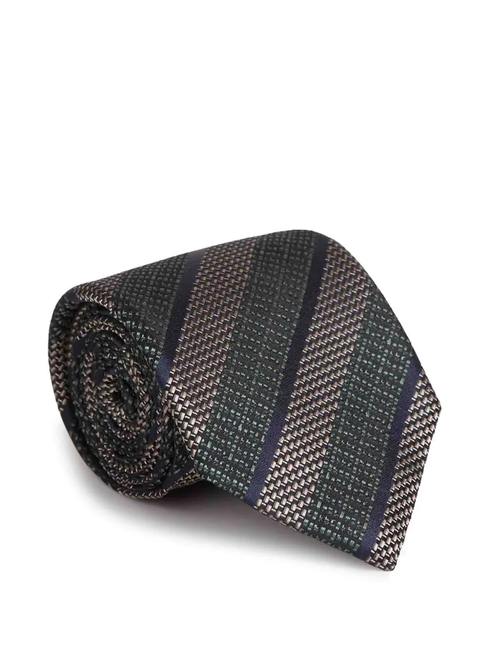 Zegna corbata de seda con rayas estampadas | azul | Image 1