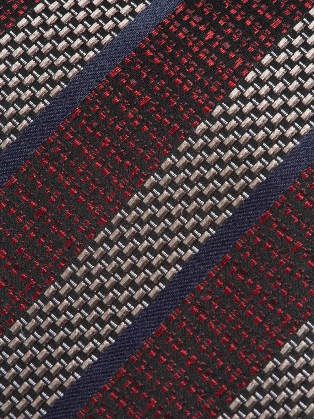 Zegna Patterned Silk Tie In Brown