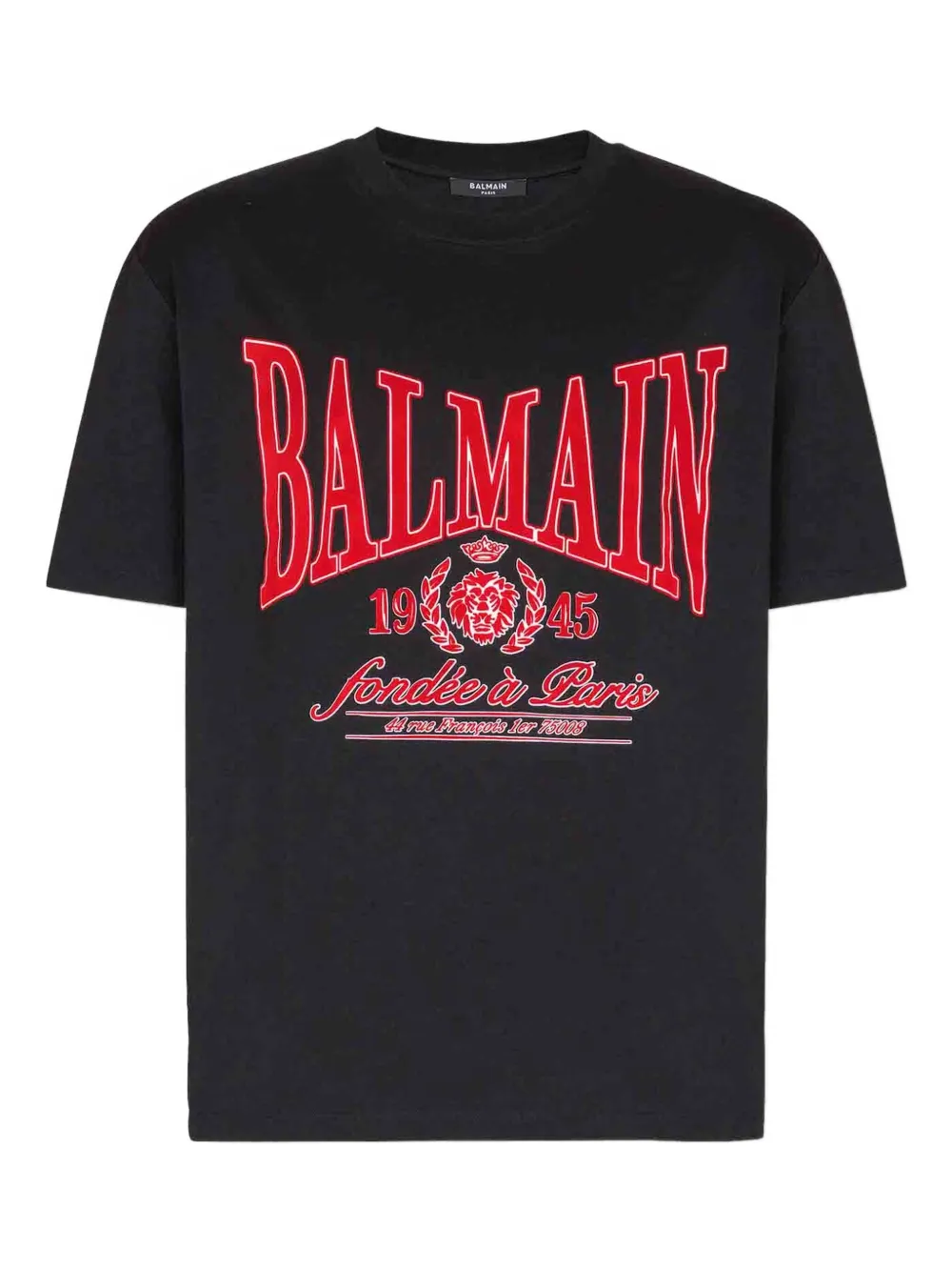 Balmain Logo-print Round-neck T-shirt In Black