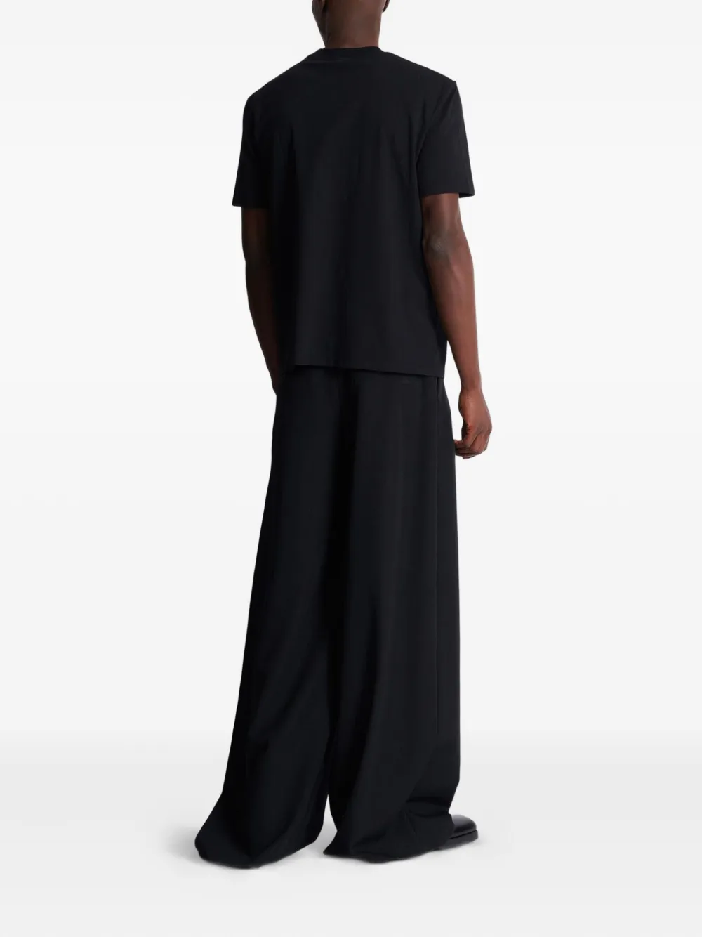 Balmain Logo-print Round-neck T-shirt In Black