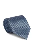 Zegna geometric-pattern silk tie - Blue