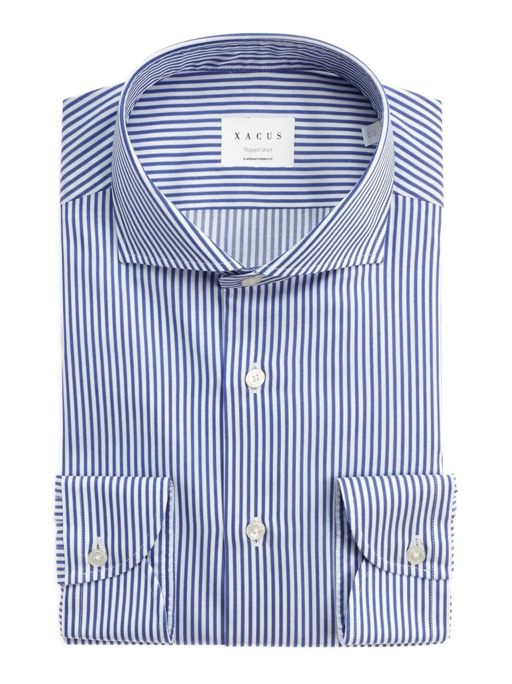 Xacus striped button shirt - Blauw