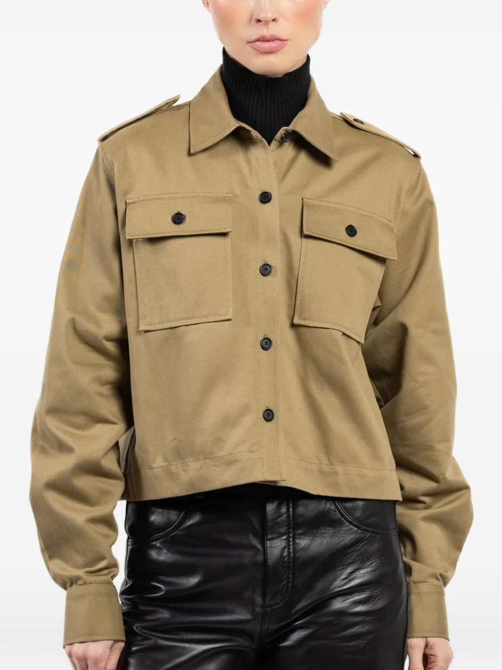Arlo Mott flap-pocket jacket - Nude
