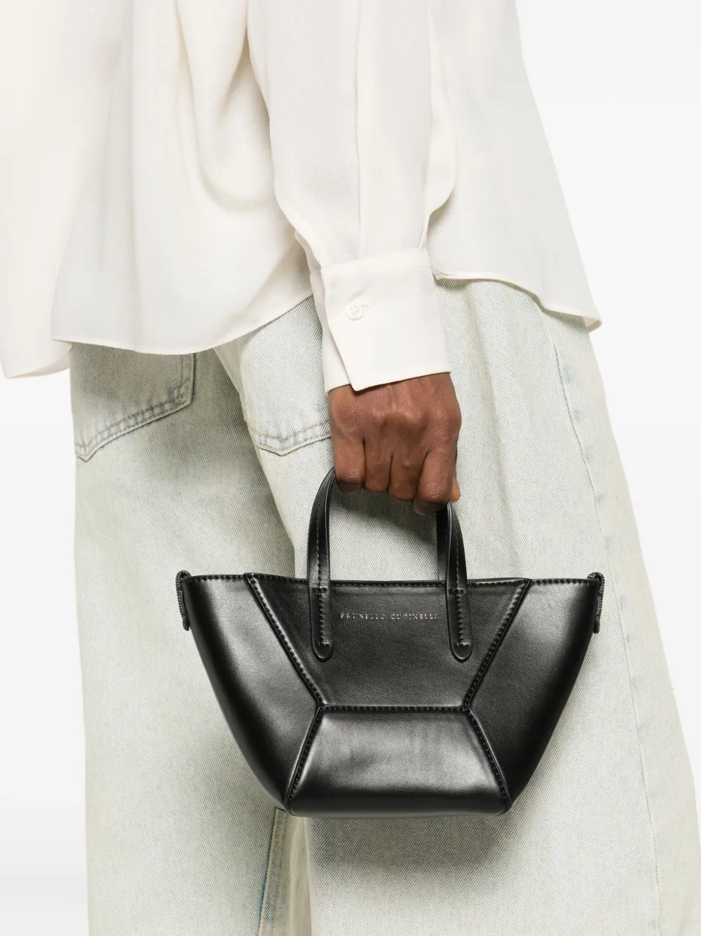 Brunello Cucinelli Leather Shoulder Bag In Red