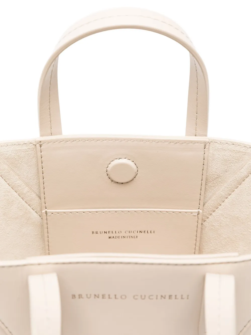 Brunello Cucinelli Leather Shoulder Bag In White