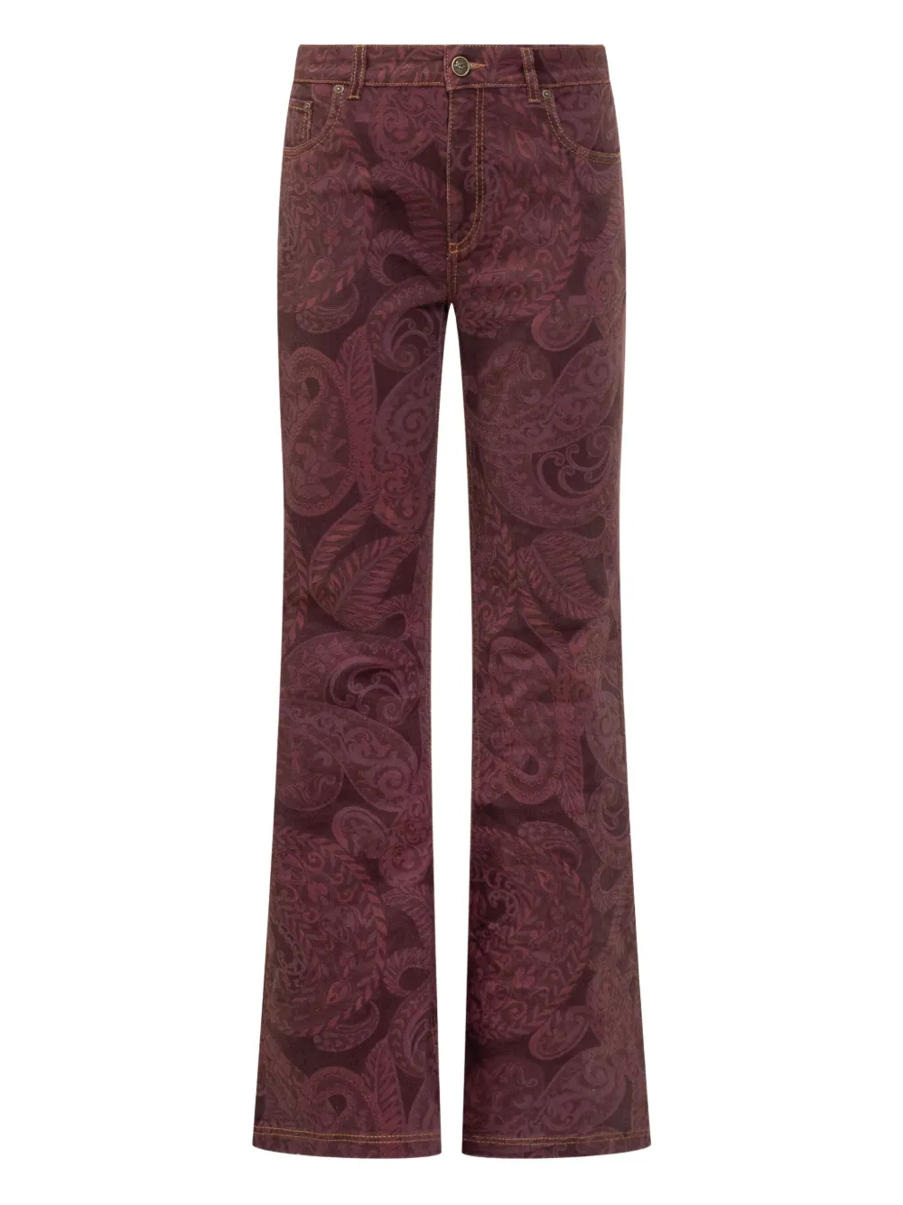 Etro Paisley Jeans In Brown