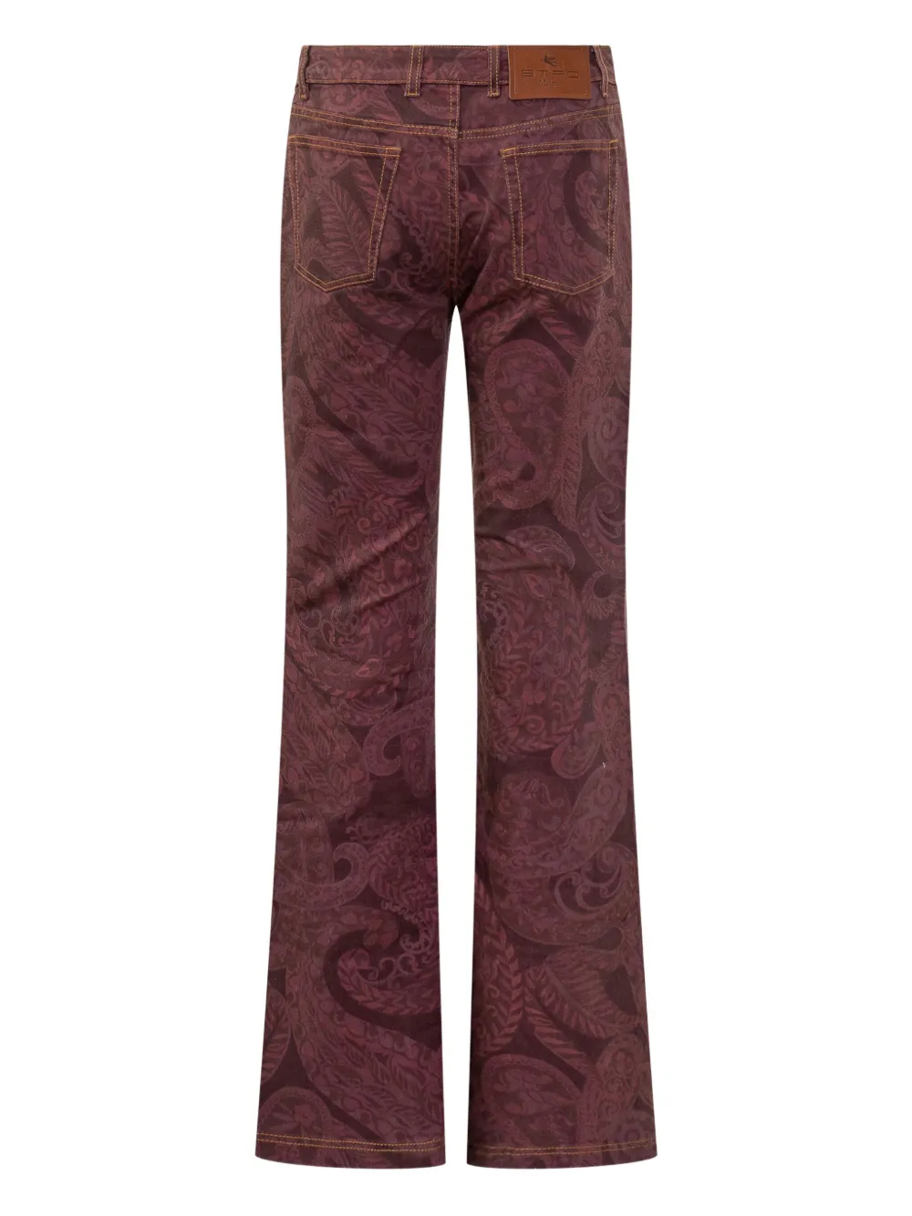 ETRO Jeans met paisley-print - Rood