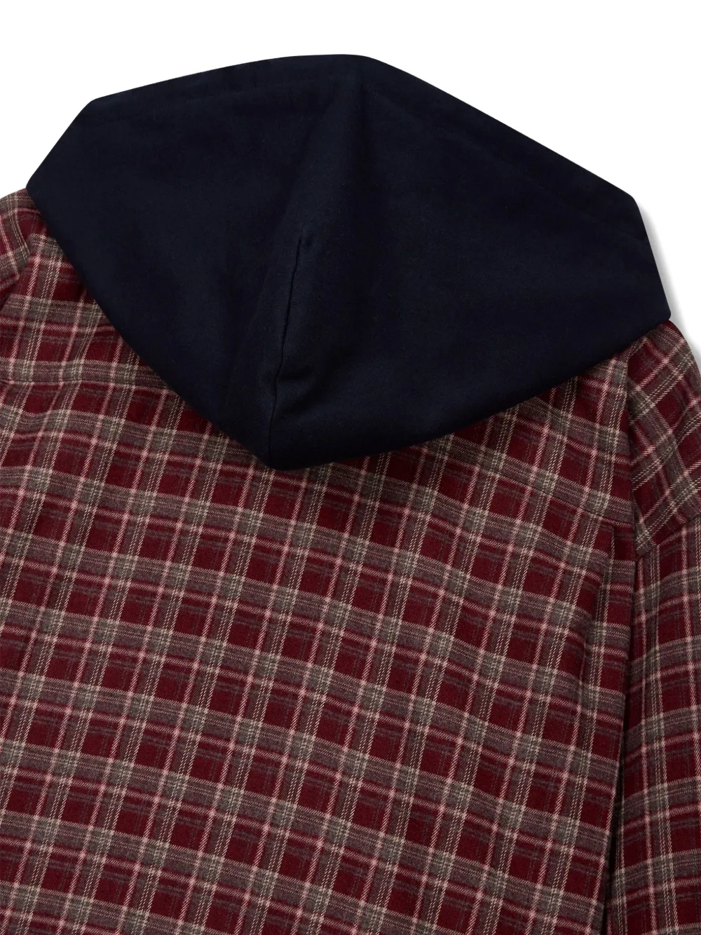 Studio Tomboy Check-pattern Hooded Shirt In Multi