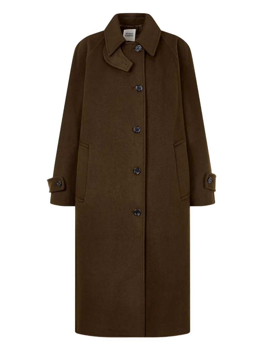 Studio Tomboy Single-breasted Coat In Brown