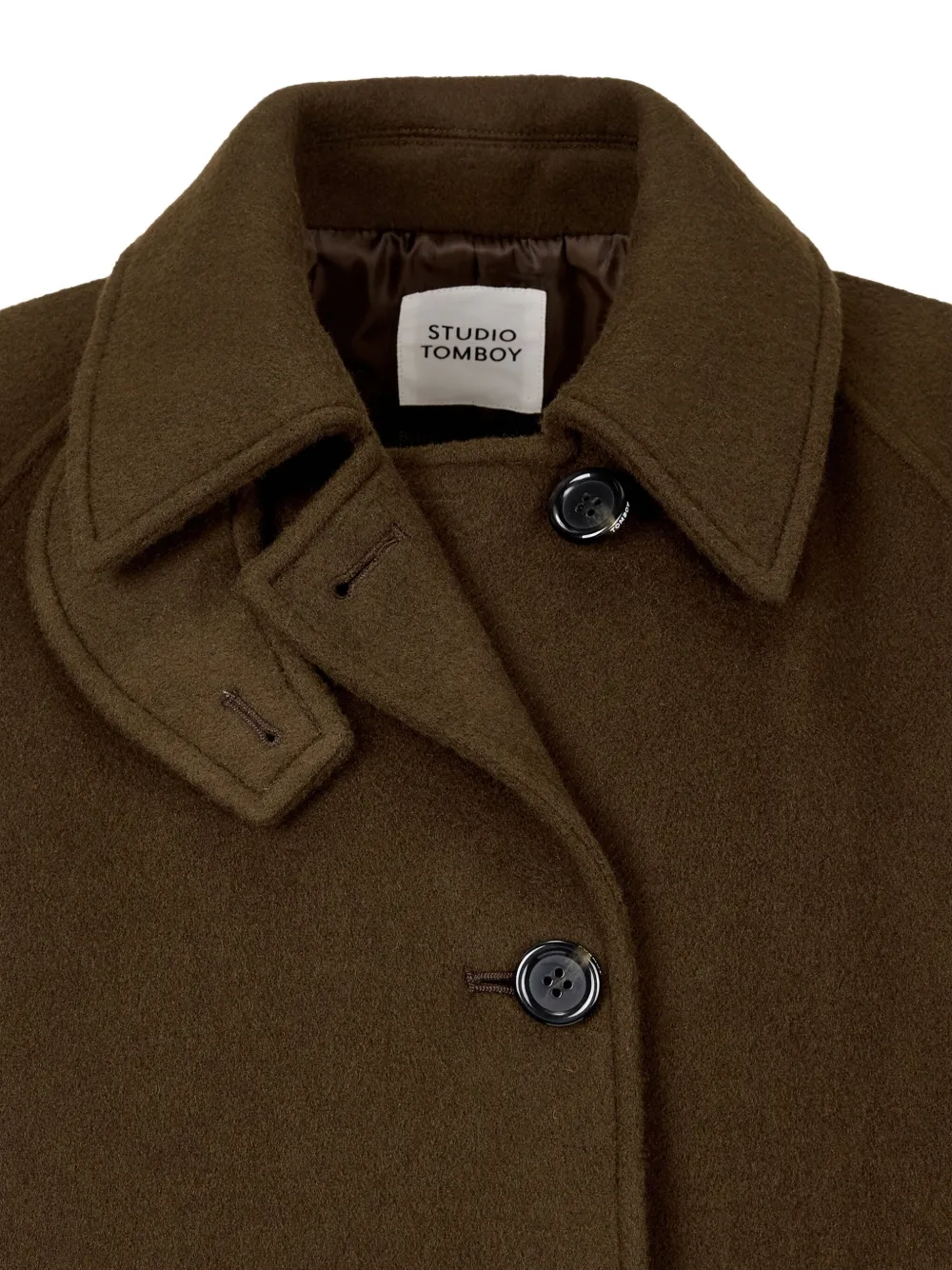 Studio Tomboy Single-breasted Coat In Brown