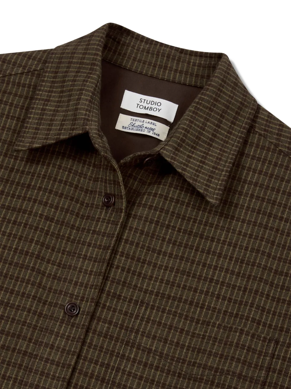 Studio Tomboy Checked Shirt In Brown