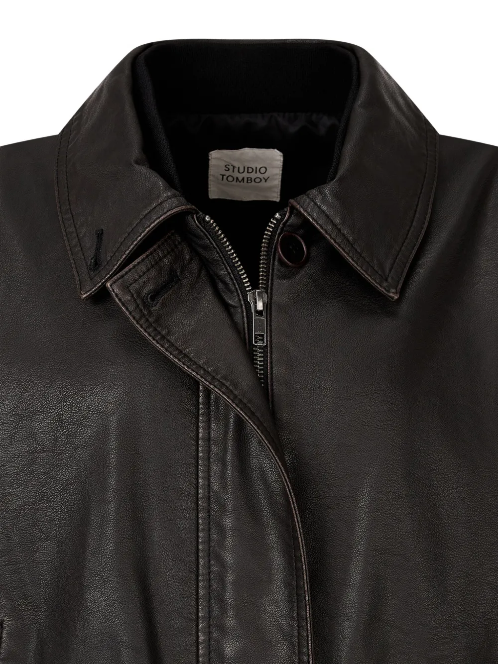 STUDIO TOMBOY Jack van imitatieleer Zwart